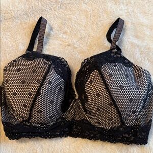 Natori Black and Cream Lace Bra